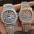 buy High quality replica Iced out small diamond bezel moisonnite replica Patek Philippe nautilus chronograph watch (Pick style/color) replica from hypereptime Patek