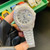 Buy Iced out replica silver moissanite diamond clone Rolex day date watch from HypeRepTime, best replica designer brand website