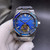 buy Iced out moisonnite diamonds replica AP Tourbillon hands-winding movement blue dial 41mm replica from hypereptime Audemars Piguet