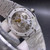 buy Iced out moisonnite diamonds replica AP Tourbillon hands-winding movement blue dial 41mm replica from hypereptime Audemars Piguet