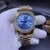 buy High quality replica Iced out Bezel Rolex Daydate gold case, Blue dial, Arabic Numbers (36 - 44mm available) replica from hypereptime Rolex