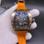 buy High quality replica Plain Jane Richard Mille, Skeleton dial, Rose gold case, Orange Strap replica from hypereptime Other brands