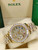 High quality replica Iced out moissanite diamonds Rolex Day date gold case diamond face rainbow stone