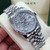 High quality replica Plain Jane Rolex Datejust new model Palm leaf dial silver case jubilee band