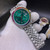 buy High quality replica Iced out moissanite diamonds Rolex Datejust, Rainbow Bezel, green dial face, Arabic numbers, (36 - 44mm available) replica from hypereptime Rolex