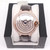 XHigh quality replica Iced out Moissanite Diamonds  Cartier Baguette Rosegold 42mm brown leather strap
