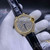 High quality replica Iced out Moissanite Diamonds  Cartier Swiss  yellow gold case 42mm with  black leather