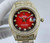 buy High quality replica Iced Out Moissanite Rolex Daydate gold with dots dial face (Pick Style) replica from hypereptime Rolex