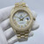 buy High quality replica Iced Out Moissanite Rolex DayDate 41mm blue dial Roman numbers (Pick Style) replica from hypereptime Rolex