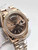 Buy High quality replica Iced out Rolex DayDate rose gold case 36mm brown dial from the best trusted, fake clone swiss designer brand watch website