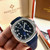 Super clone replica iced out Patek Philippe AQUANAUT series moissanite vvs diamond Geneve navy blue strap watch