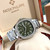 Super clone replica iced out Patek Philippe AQUANAUT series moissanite vvs diamond Geneve silver, green dial watch