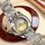 Super clone replica iced out Patek Philippe AQUANAUT series moissanite vvs diamond Geneve silver, green dial watch