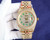 High quality replica iced out Rolex Datejust moissanite vvs diamond two tone gold with arabic dial watch