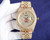 High quality replica iced out Rolex Datejust moissanite vvs diamond two tone gold with arabic dial watch