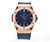 High quality replica plain jane Hublot classic fusion series rosegold/blue watch