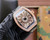 High quality replica iced out Franck Muller FM Vanguard Yachting V45 yacht moissanite vvs diamond rosegold watch