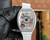 High quality replica iced out Franck Muller FM Vanguard Yachting V45 moissanite vvs diamond white watch