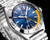 High quality replica plain jane Breitling GMT 40 silver blue/yellow  watch