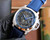 buy Super clone replica plain jane PANERAI curved skeleton blue leather strap watch replica from hypereptime Panerai