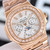 buy High quality replica iced out Patek Philippe 5740/1G-001 v2 moissanite vvs diamond white/brown watch (select colorway) replica from hypereptime Patek