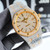 buy High quality replica iced out Audemar Piguet moissanite vvs diamond two tone gold with dash dial watch replica from hypereptime Audemars Piguet