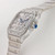 buy Super clone replica iced out Cartier santos Skeleton Series X43 moissanite vvs diamond bezel silver/ green dial watch (select colorway) replica from hypereptime Cartier
