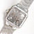 buy Super clone replica iced out Cartier santos Skeleton Series X43 moissanite vvs diamond bezel silver watch replica from hypereptime Cartier