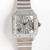 buy Super clone replica iced out Cartier santos Skeleton Series X43 moissanite vvs diamond bezel silver watch replica from hypereptime Cartier