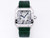 buy High quality replica plain jane Cartier Santos Skeleton Series X43 silver/ green leather strap watch replica from hypereptime Cartier