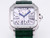 buy High quality replica plain jane Cartier Santos Skeleton Series X43 silver/ green leather strap watch replica from hypereptime Cartier
