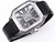 buy Super clone replica Cartier Santos Skeleton Series X43 black/silver watch replica from hypereptime Cartier