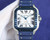 buy Super clone replica plain jane Cartier santos tape model silver blue watch (select colorway) replica from hypereptime Cartier
