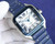 buy Super clone replica plain jane Cartier santos tape model silver blue watch (select colorway) replica from hypereptime Cartier