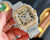buy High quality replica iced out Cartier santos moissanite vvs diamond two tone gold watch replica from hypereptime Cartier