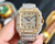 Buy High quality replica iced out Cartier santos moissanite vvs diamond two tone gold watch from HypeRepTime, best replica designer brand website