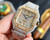 buy High quality replica iced out Cartier santos moissanite vvs diamond two tone gold watch replica from hypereptime Cartier