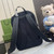 High Quality Replica UA Gucci Black GG rubber-effect leather Backpack