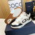 High quality replica UA Dior B57 Mid-Top Black and Cream Smooth Calfskin and Beige Suede Sneaker