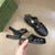 High Quality Replica UA Gucci Rubber buckle strap black Sandal