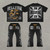 buy High quality replica UA  Vintage Personalized Hellstar Print Short Sleeve Tee & Flared Trousers Two Piece Set replica from hypereptime Other brands