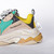 UA High quality replica Balenciaga triple s trainer sneakers cream green yellow color