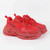 UA High quality replica Balenciaga Triple S Clear Sole Trainers ALL RED color sneakers