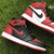 UA High quality replica nike Air Jordan Retro 1 High OG Homage to Home Split Sample Front Sneakers