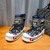 High quality replica UA Dior Alps Snow Ankle Shinny White/Deep Blue Boots (Pick Style)