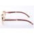 High quality replica UA Gucci Cartier Full Diamond Wood In Gold Brown Sunglasses