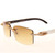 High quality replica UA Cartier Black And White Buffalo Big Lens In Gold Sunglasses