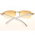 High quality replica UA Cartier Black And White Buffalo Big Lens In Gold Sunglasses