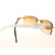 High quality replica UA Cartier Black And White Buffalo Big Lens In Gold Sunglasses
