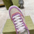 High quality replica UA Gucci GG embossed sneaker pink canvas, Sneaker